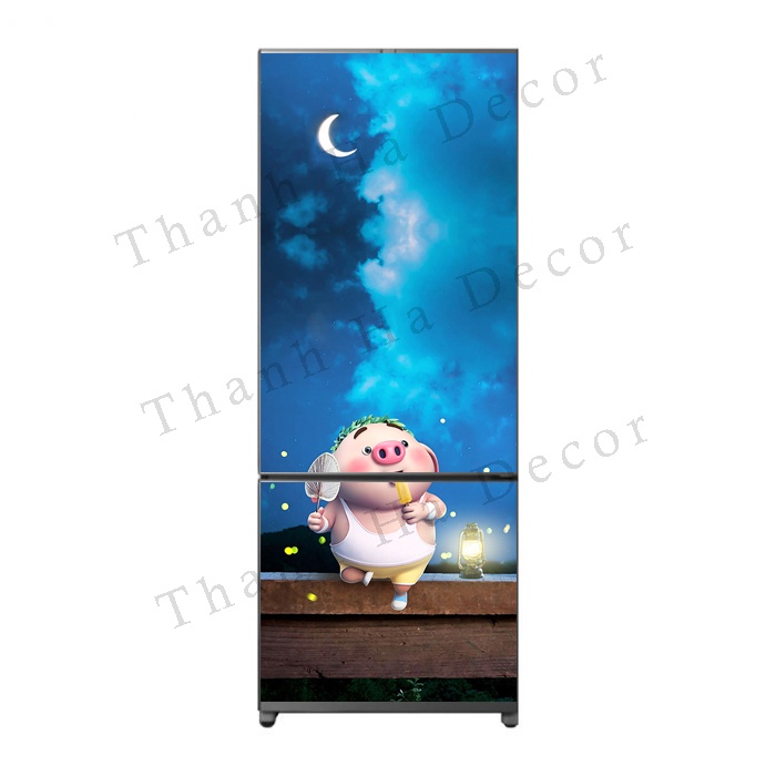 Decal dán Tủ Lạnh Pig 2022  chất liệu cao cấp