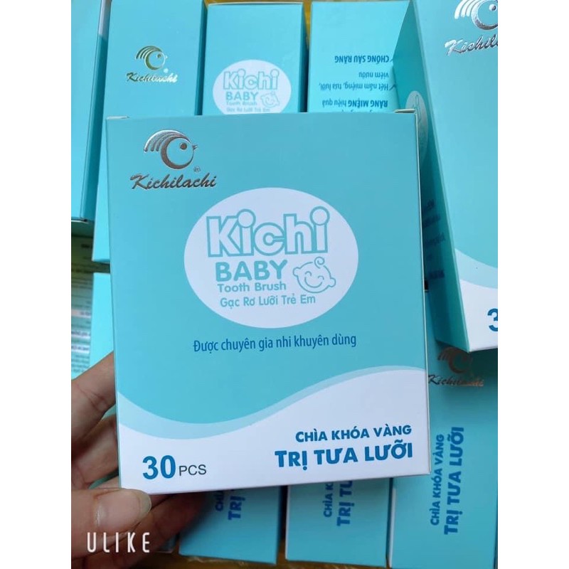 Gạc rơ lưỡi que tưa lưỡi Kichi Baby 30 cái