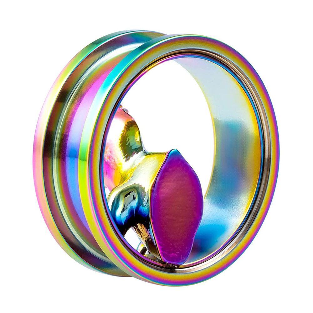 MAX=&gt; New Trendy Stretcher Plugs Jewelry Rainbow Color Rainbow Surgical Steel Ear Gauge Expander Plugs and Tunnels Body Jewelry Ear Gauges Stretchers Hot 3D Dinosaur Piercing Tunnels