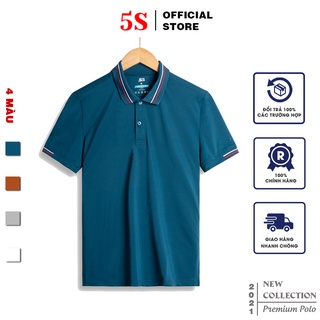 [MUA 2 GIẢM 30K] Áo Thun Nam Polo Tay Ngắn 5S (4 màu), Phom Ôm Vừa Vặn, Chất Vải Mềm Mịn (APC21013-CP1)