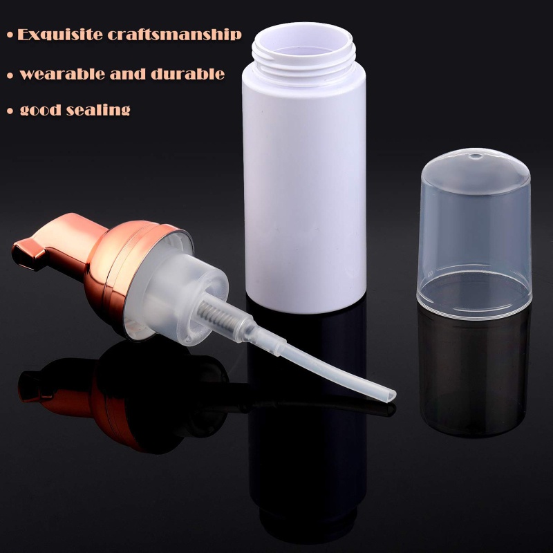 Set 10 Chai Nhựa Mini Có Vòi Bơm Tạo Bọt Đựng Xà Phòng Làm Sạch Mỹ Phẩm Khi Đi Du Lịch