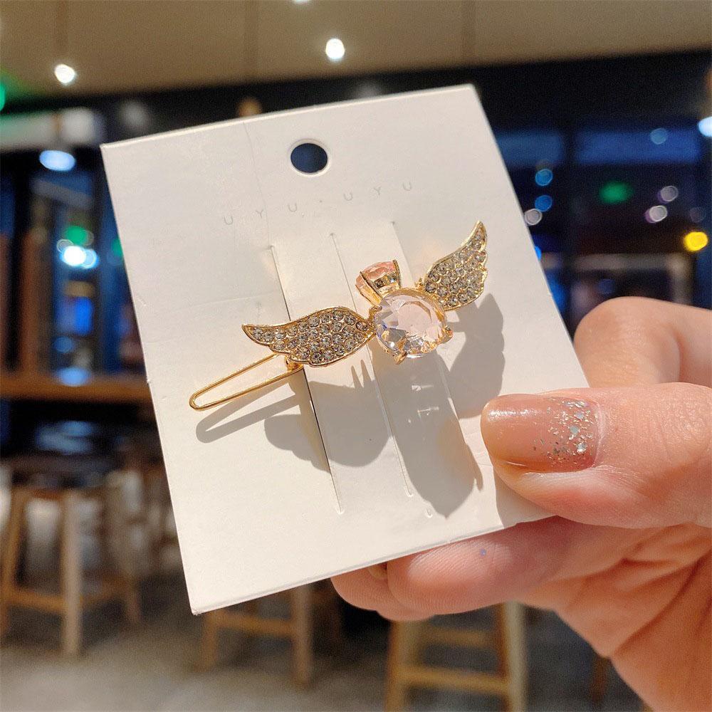 IVORY Kẹp Tóc Đính Đá Hình Đôi Cánh Thiên Thần Dễ Thương