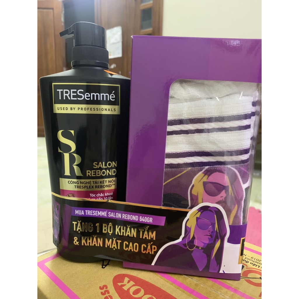 COMBO DẦU GỘI TRESEMME 650G TẶNG KHĂN TẮM CAO CẤP