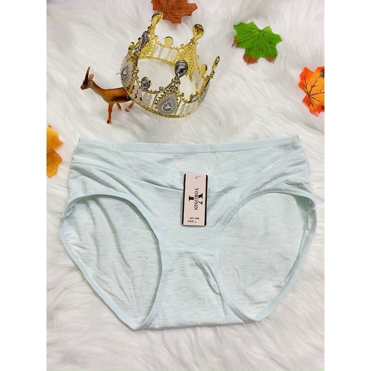 [CÓ SIZE 40-75KG] Quần lót bầu cotton lụa cao cấp cạp chéo HÀNG VIỆT NAM vải mềm mát kháng khuẩn LÓT MÀU TRẮNG giúp bầu