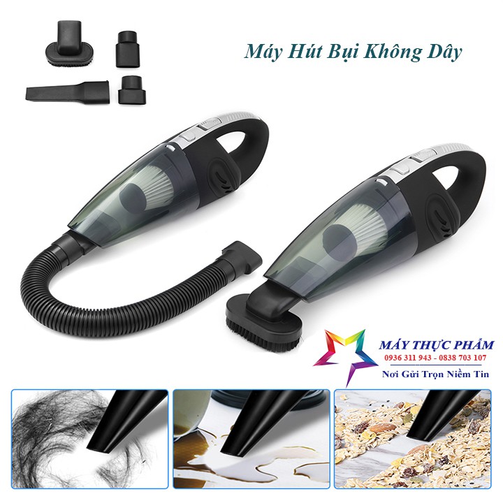 [HÚT CỰC MẠNH] Máy Hút Bụi Cầm Tay Mini Không Dây Sạc Cáp USB