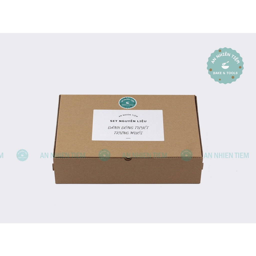 Set nguyên liệu bánh bông tuyết chà bông trứng muối