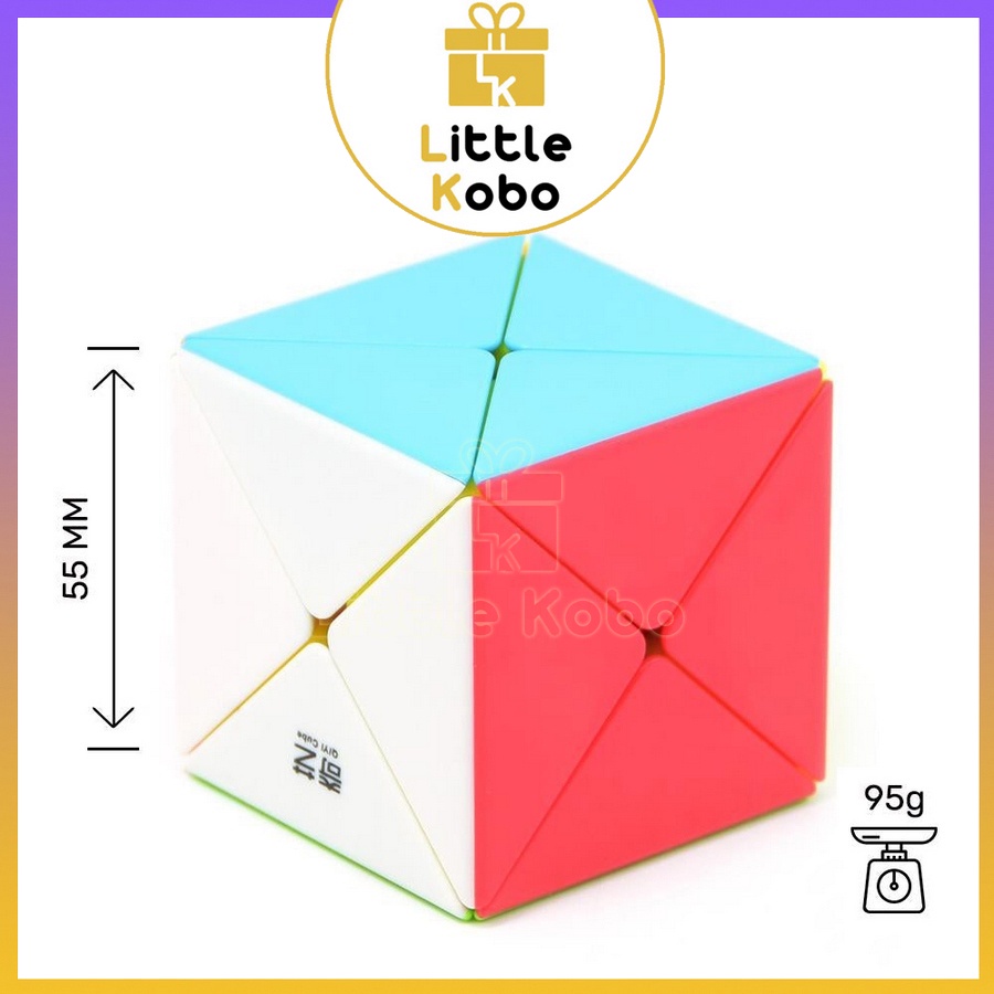 Rubik Biến Thể QiYi Dino Cube Rubic QiYi X Dino Skewb Stickerless Đồ Chơi Trí Tuệ