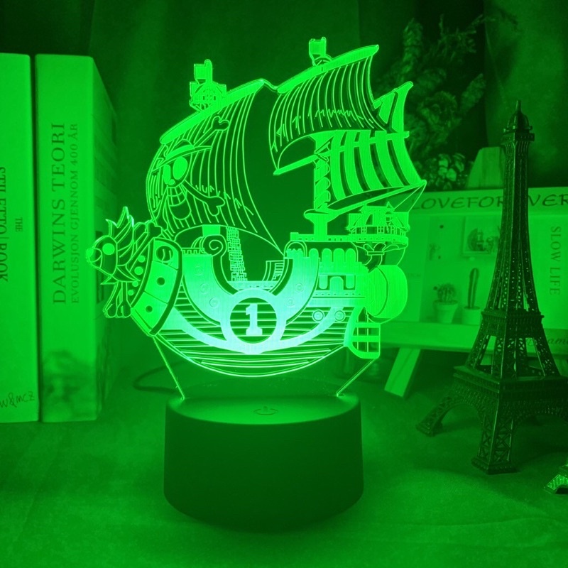 Đèn Led 3d Tàu Hải Tặc Anime One Piece Thousand Sunny Light for bedroom decore light cool gift for child study room lamp