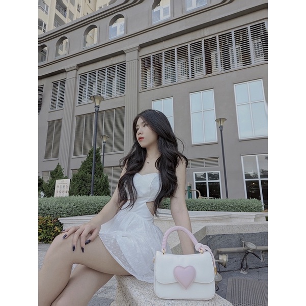 Maiaofficial - Đầm trắng cut out 2 dây hở lưng dây cột nơ sau Azura Dress🐑