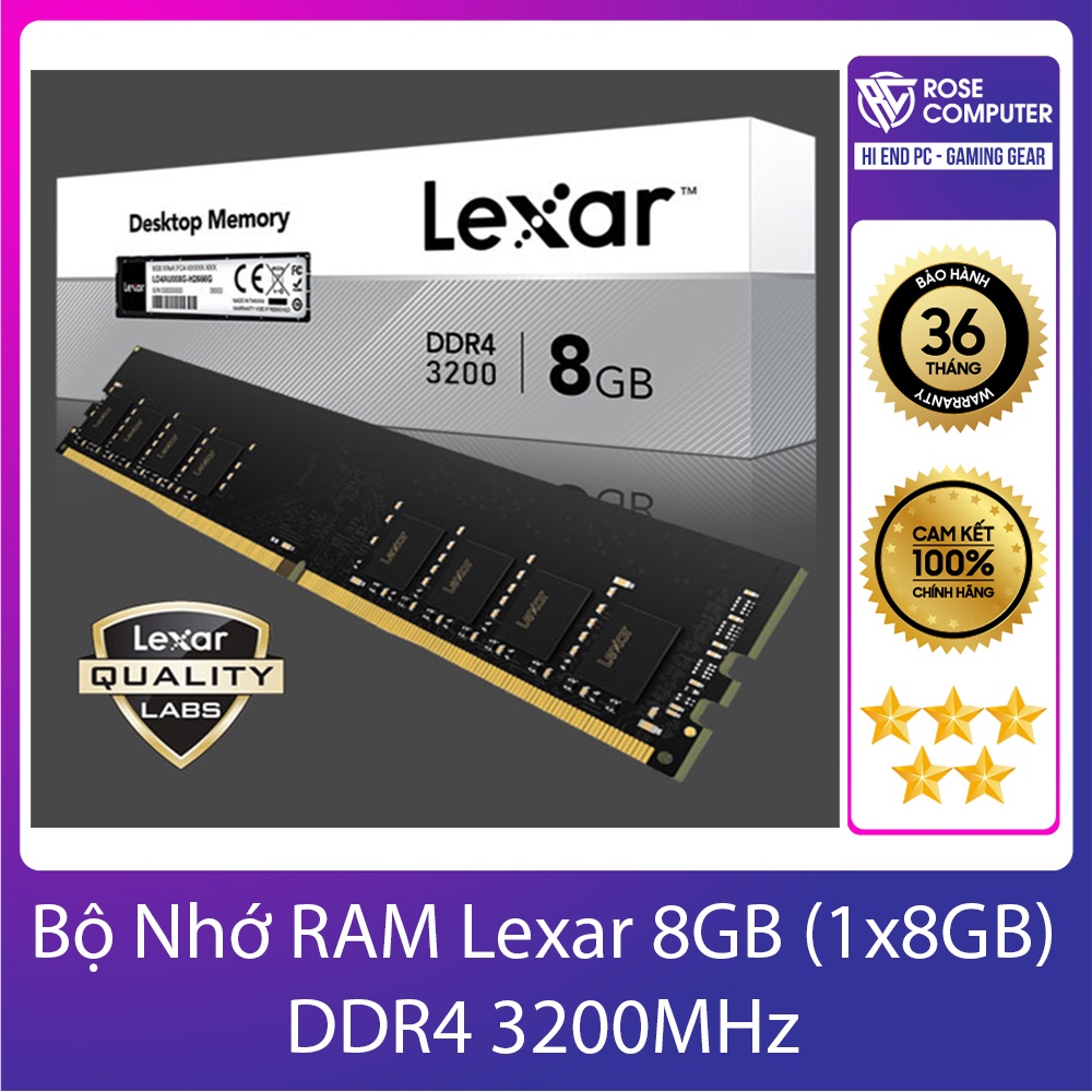 Bộ Nhớ RAM Lexar 8GB (1x8GB) DDR4 3200MHz