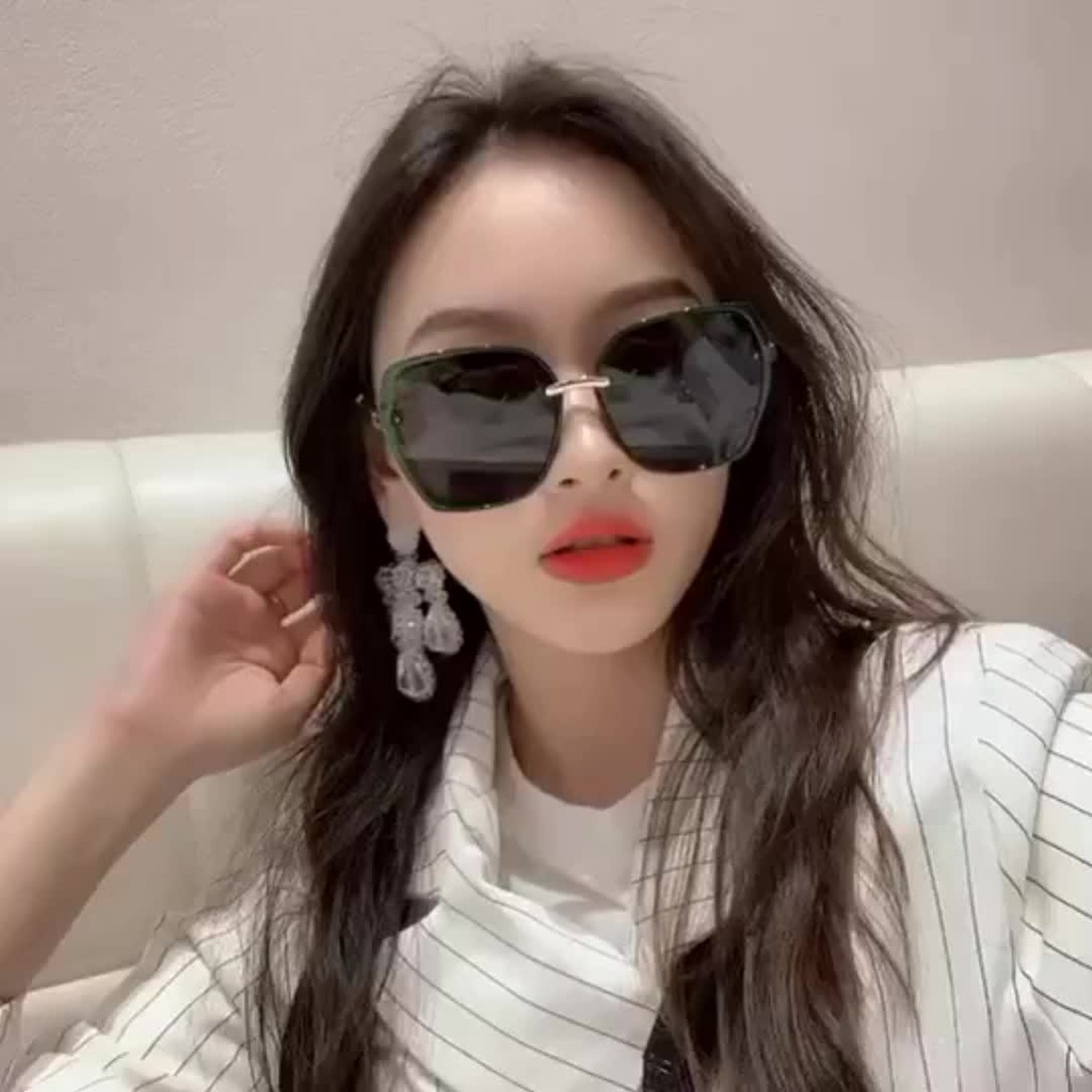 Kính mát nữ mắt đa giác thời trang phong cách Hàn quốc chống tia UV400