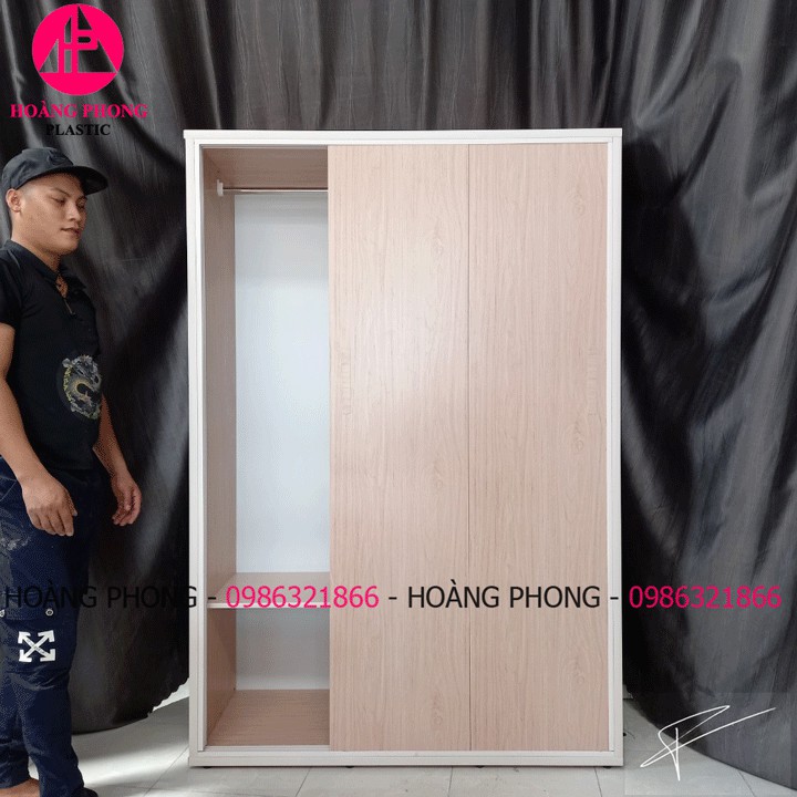 ( HÀNG CAO CẤP ) Tủ quần áo 3 cánh cửa lùa vân gỗ ngang 1m22 cao 1m85 miễn phí giao hàng | BigBuy360 - bigbuy360.vn