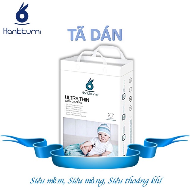 Bỉm Tã Dán Hankkumi Nhập Khẩu Chân Ái Của mọi Bà Mẹ Bỉm Sữa S62/M54/L50