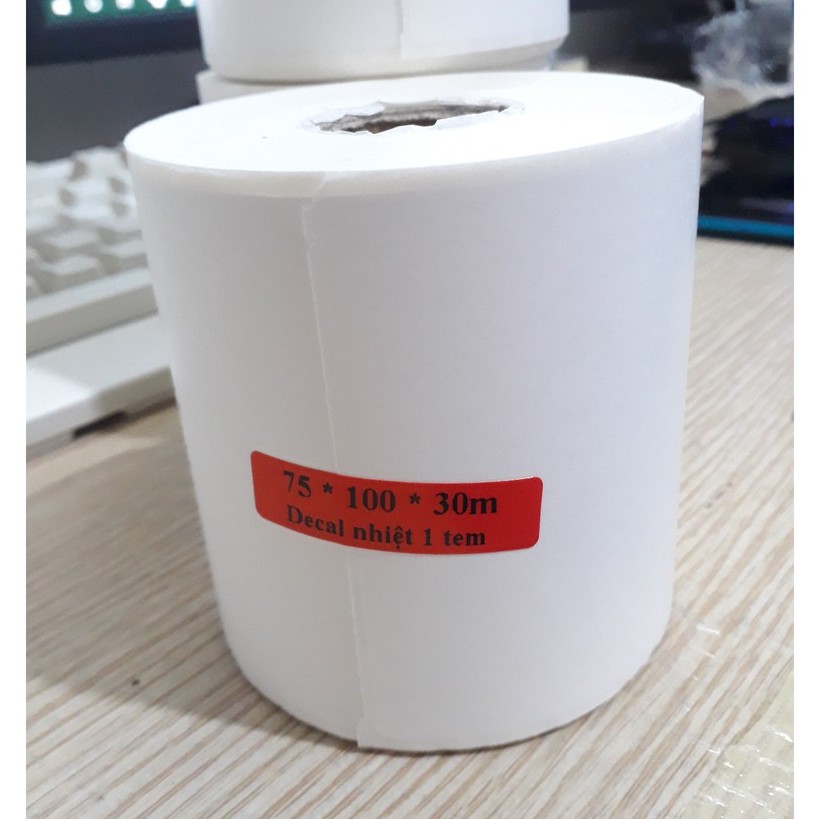 Giấy in nhiệt A7 70x100 mm in đơn TMĐT, tem, mã vạch, phiếu gửi hàng, decal, dán,cho máy in tem nhiệt Khổ K80