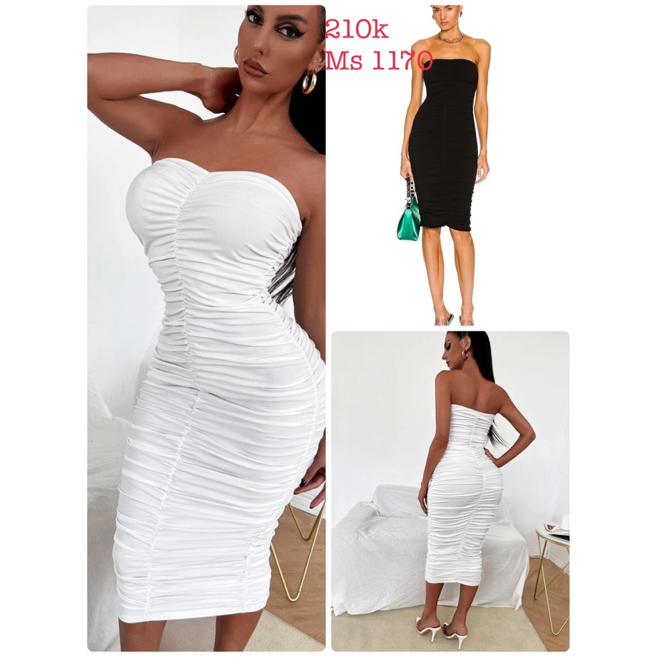 Đầm ống midi ôm body