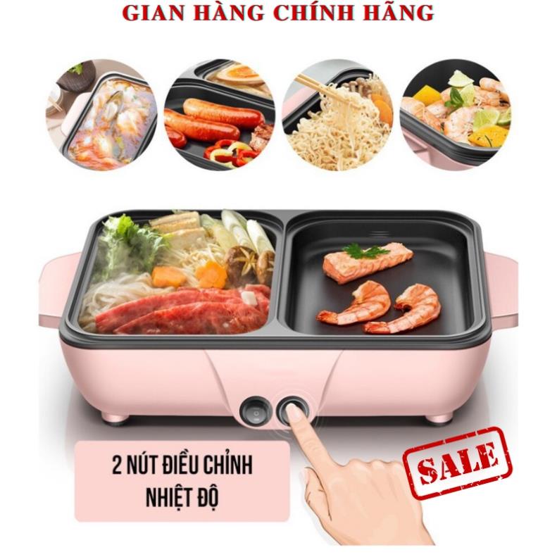 Bếp Lẩu Nướng Hàn Quốc Cofy 2 Ngăn Lẩu Và Nướng Siêu Tiện Dụng, Bếp Lẩu Đa Năng Công Nghệ Hàn Quốc, Bảo Hành 12 Tháng