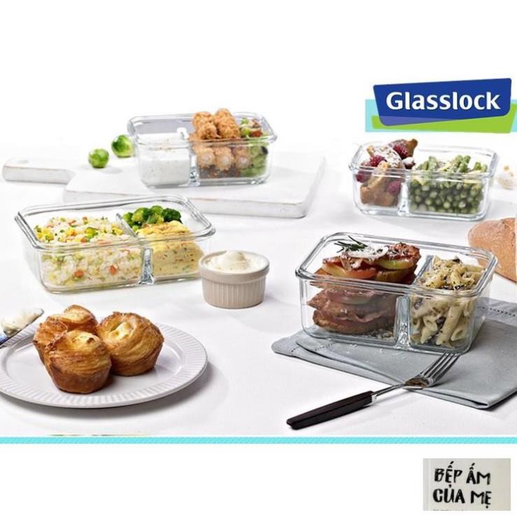 Set 2 hộp đựng cơm 715ml, hộp 2 ngăn 1000ml TẶNG TÚI GLASSLOCK