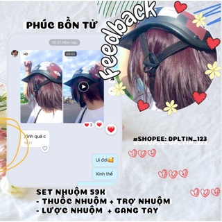 [SỈ RẺ VÔ ĐỊCH] Set nhuộm tóc tại nhà  đủ màu (Thuốc nhuộm, trợ nhuộm,gangtay, lược nhuộm)