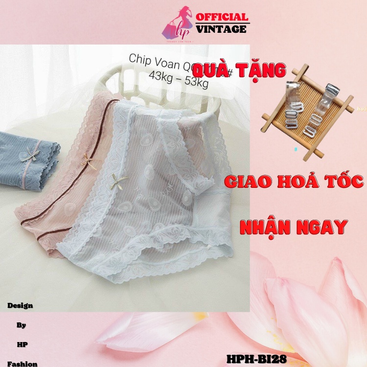 Quần lót nữ thoáng khí, quần chip voan mềm mại thấm hút co giãn sang chảnh... BI28