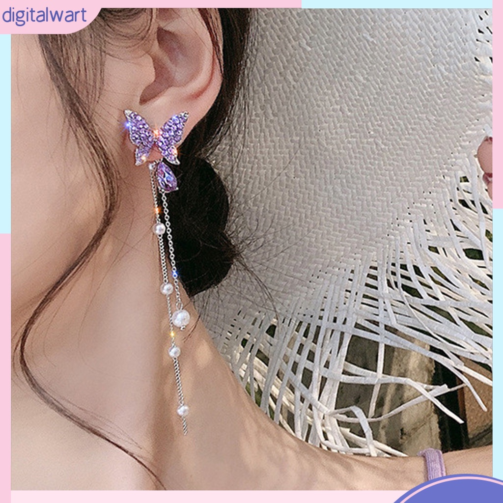 Đôi Bông Tai Đính Đá Kiểu Dáng Thời Trang Cho Nữ