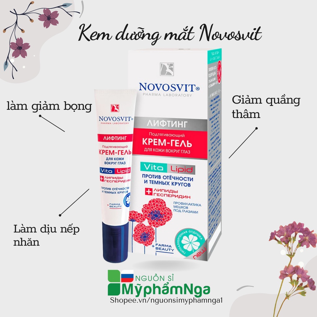 Kem dưỡng mắt xóa bọng và thâm quầng mắt Novosvit