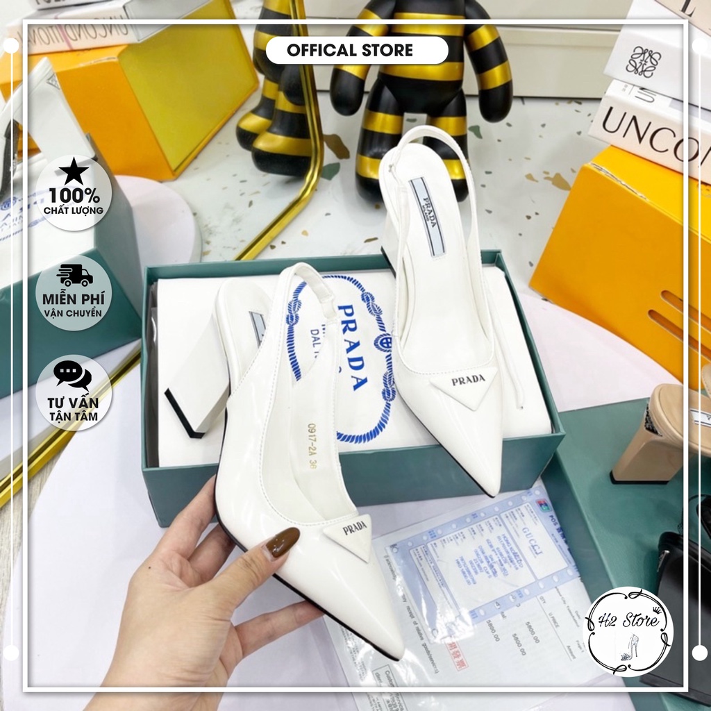 👠👟 Sandal prada gót dẹt quai sau fullbox ⚡