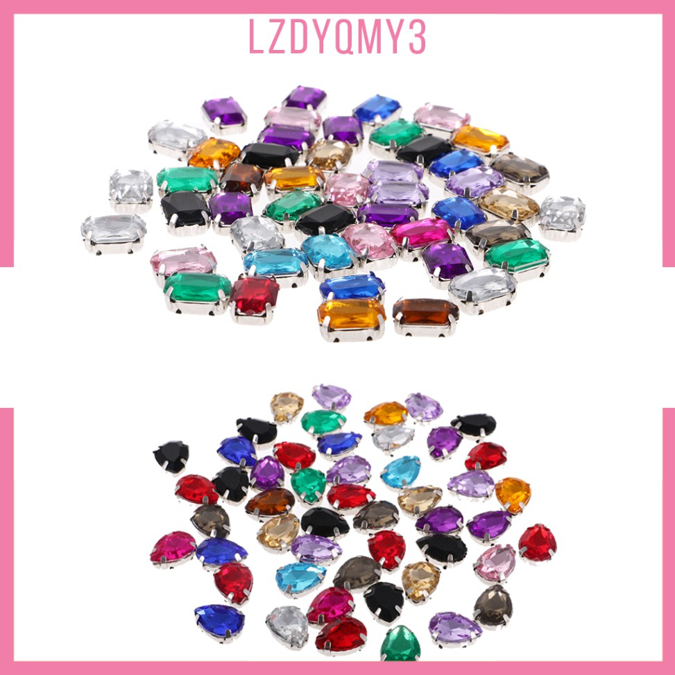 Babygarden 100 Cúc Áo Đính Đá Acrylic Nhiều Màu