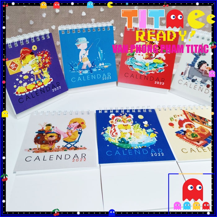 Lịch để bàn mini, lịch bỏ túi (pocket calendar) - Lịch Việt Nam 2022 có ngày âm lịch năm con hổ