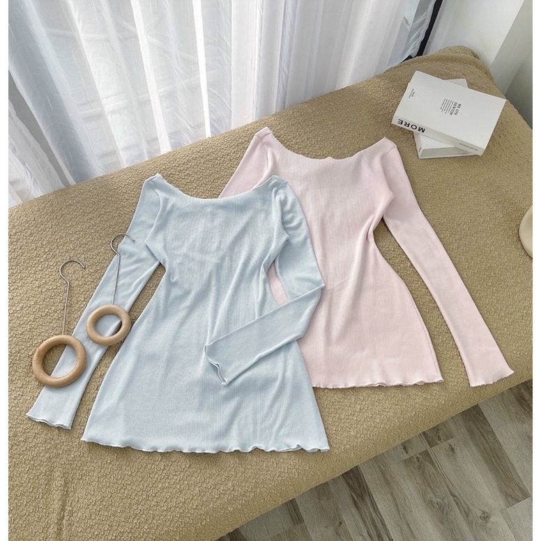 ❤Đầm dây lưng nhún ngực hồng xinh