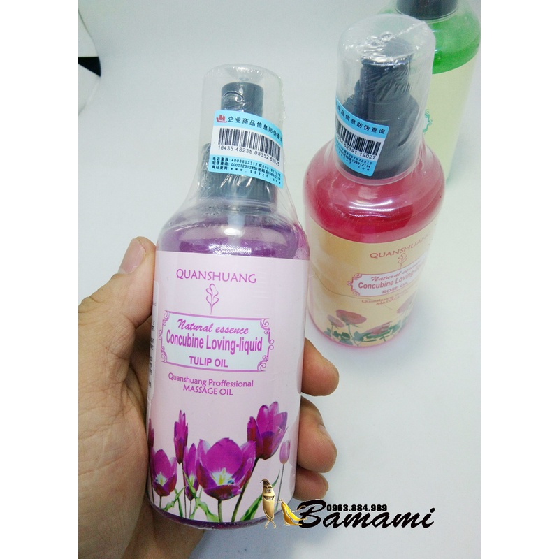 Dầu massage MSS.01 chai 220ml hương hoa thoải mái, cho anh chị em cực thoải mái, dễ chịu