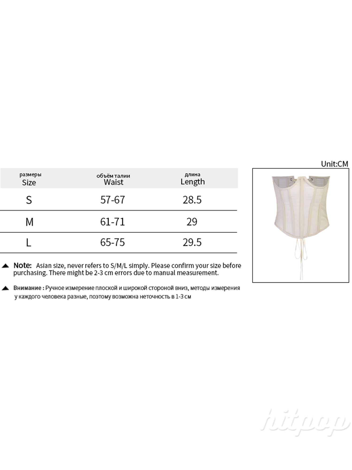 Hitpop-Female Shapewear, Solid Color Boob Tube Top Waist Cinchers Body Shaper for Women, Apricot/White, S/M/L