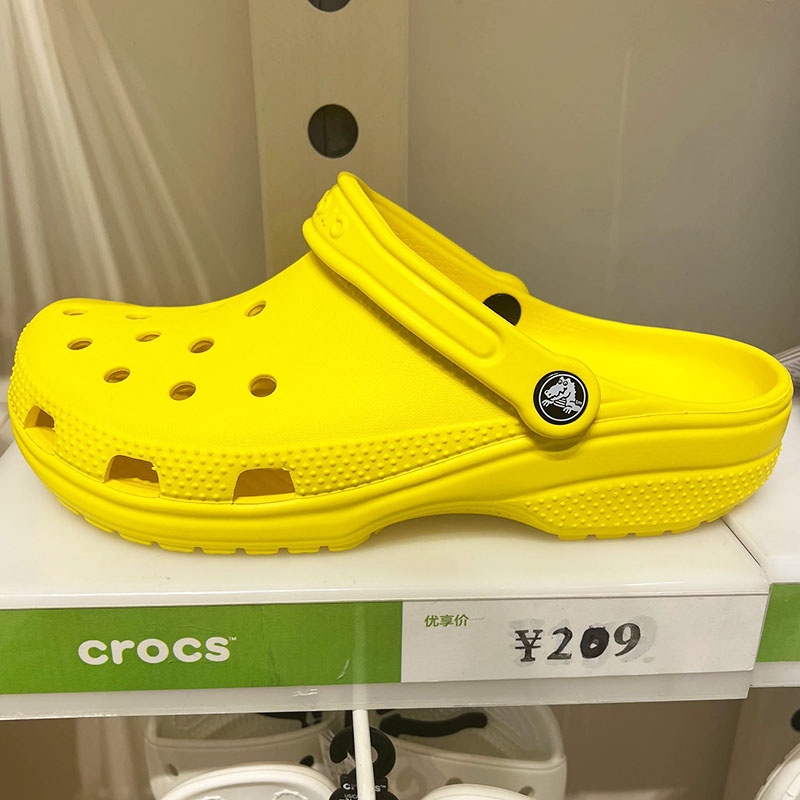 Crocs Unisex Sục Cổ Điển Màu Xương#10001