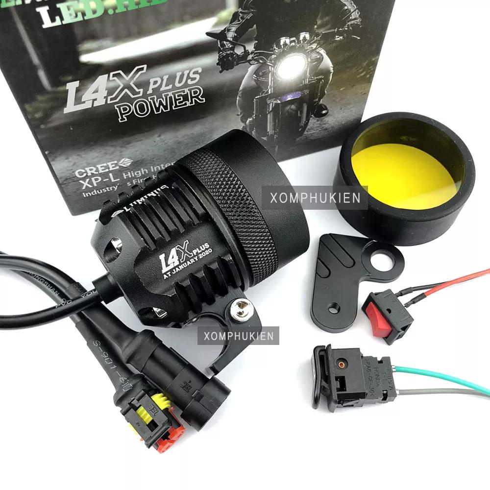 Đèn Trợ sáng L4x Xml2 kính tím, sáng gom