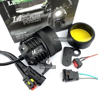 Đèn Trợ sáng L4x Xml2 kính tím, sáng gom