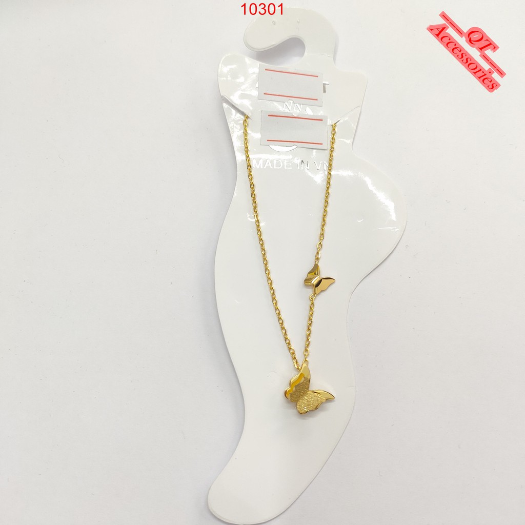 Lắc chân titan mạ vàng 99k hình con bướm siêu bền màu