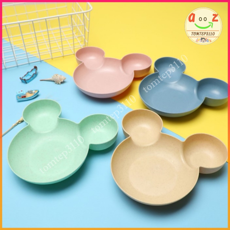 Bát Ăn Dặm Hình Chuột Mickey Cho Bé - Chất Liệu Nhựa Lúa Mạch An Toàn Cho Sức Khỏe