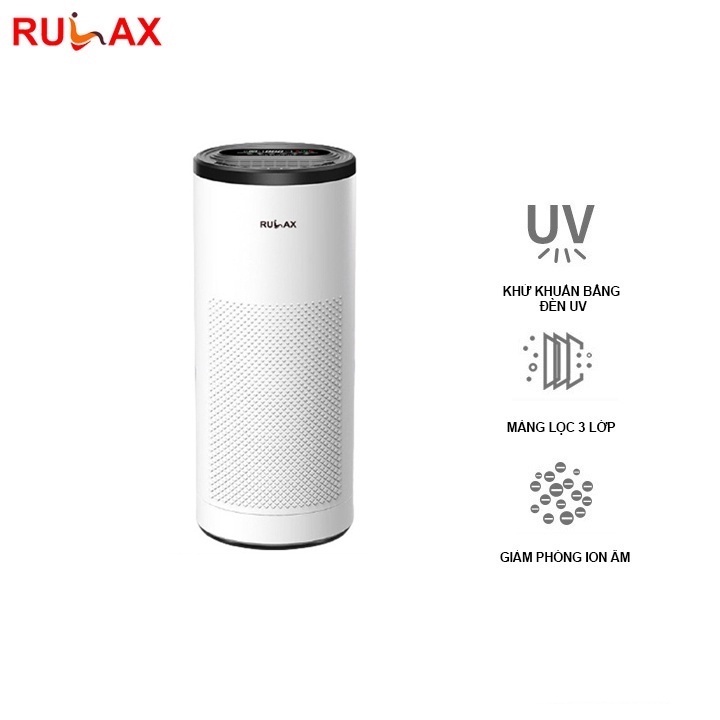 [Mã ELHA22 giảm 6% đơn 300K] Máy lọc không khí RULAX màn hình cảm biến, diệt khuẩn UV bảo hành 12 tháng
