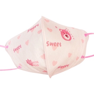 Khẩu trang 3d gấu dâu hoạt hình cute