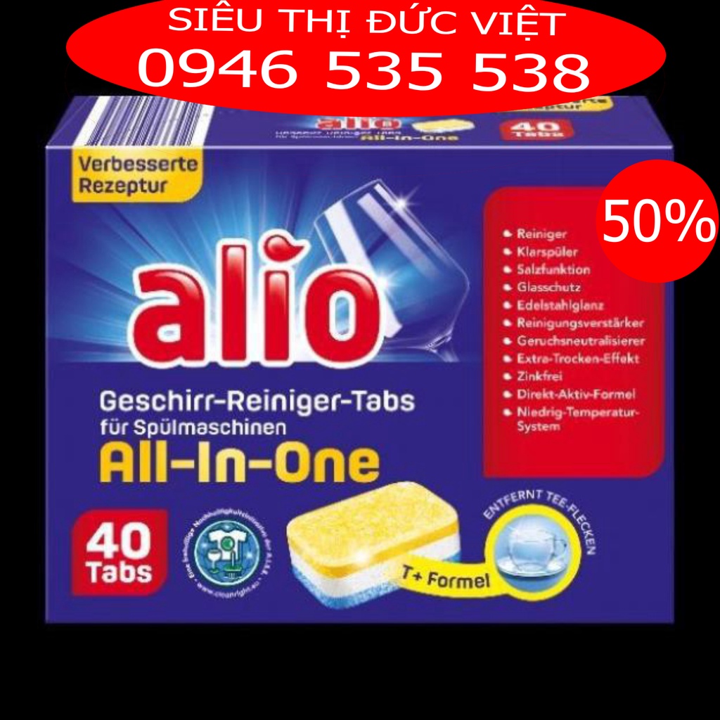 Viên rửa bát Alio All in one 40 viên