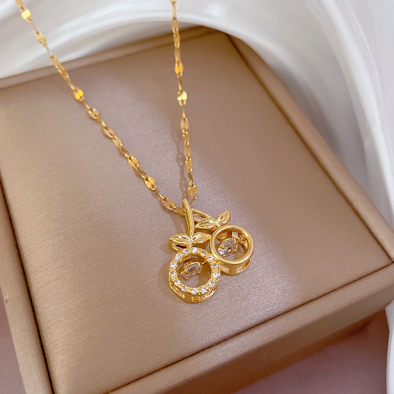 Dây chuyền nữ, vòng cổ dây titan không gỉ ,đính đá nhân tạo cá tính và lịch sự LOZI (VCNU19)