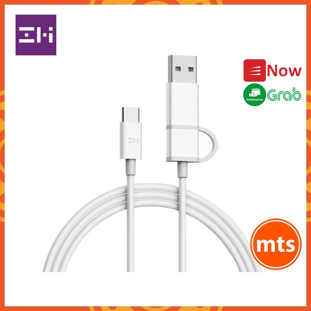 Cáp 2 trong 1 type C to type C (USB-A) ZMI AL311 hỗ trợ sạc nhanh tiện lợi - Minh Tín Shop