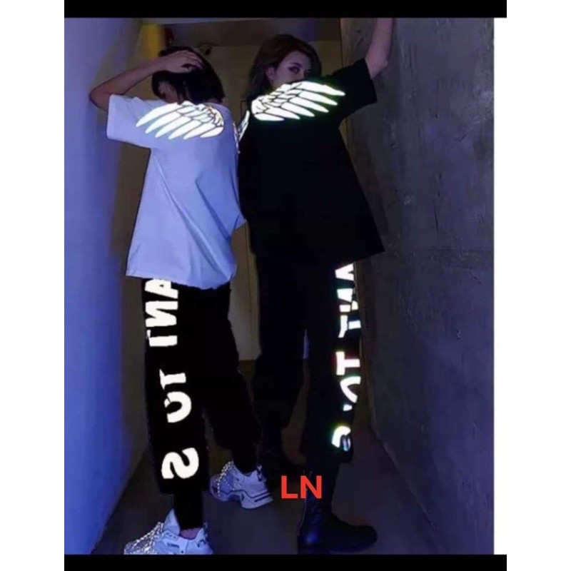 Sét áo cánh +quần bom chữ phản quang LN12