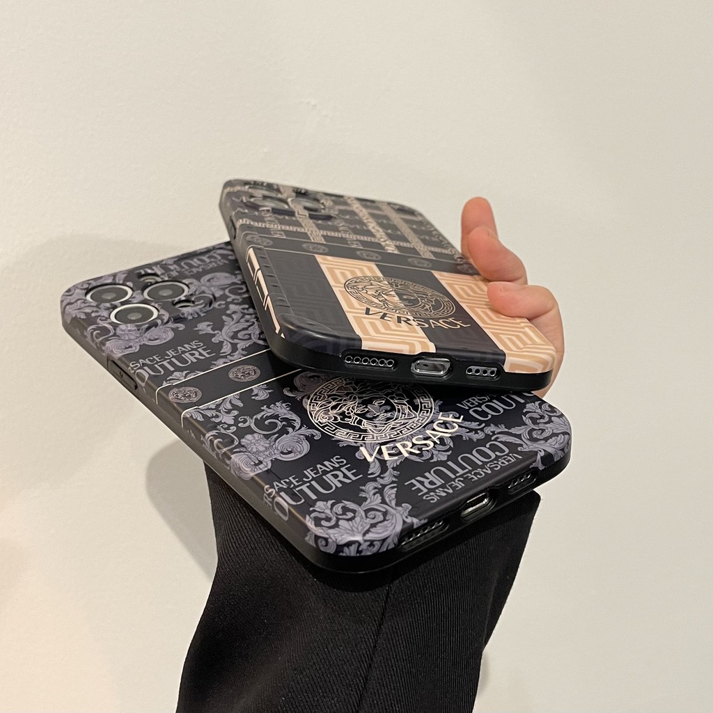 Ốp điện thoại dẻo họa tiết Versace thích hợp cho IPHONE 7/8/SE2 7PLUS/8PLUS X/XS XSMAX 11 PRO 11PROMAX 12 PRO 13PROMAX