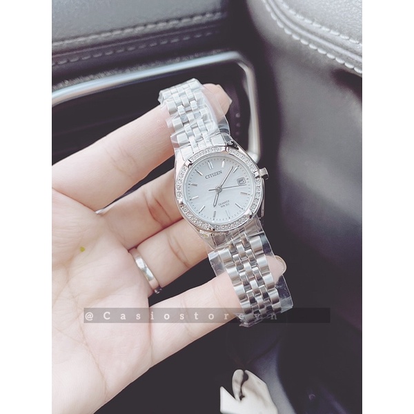 Đồng hồ nữ chính hãng CITIZEN EU6060-55D – NỮ – QUARTZ (PIN) – DÂY KIM LOẠI