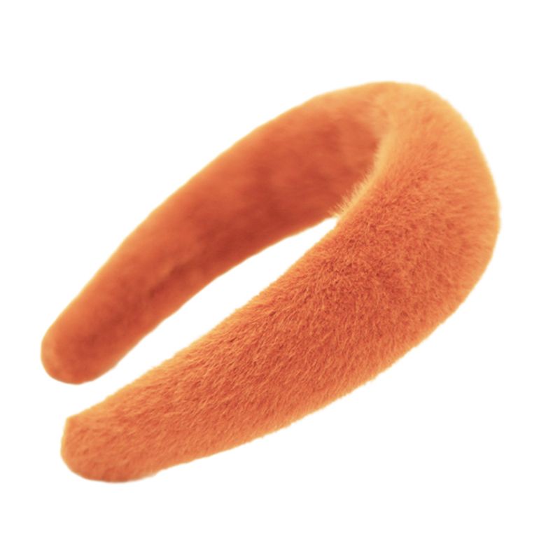 Băng Đô Vải Lông Xù Dày Dặn Màu Sắc Kẹo Ngọt Phong Cách Vintage Dành Cho Nữ