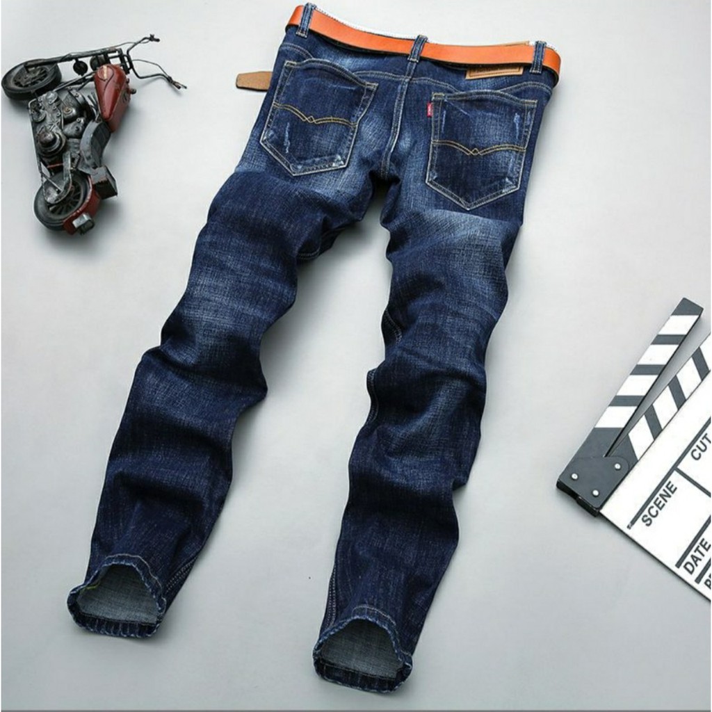 Quần Jeans Nam Vải Co Giản Cotton Ống Suông Phong Cách Doanh Nhân | BigBuy360 - bigbuy360.vn