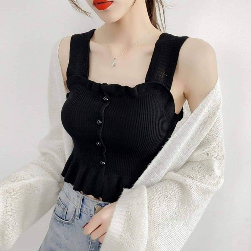 Áo 2 dây dệt kim DA364