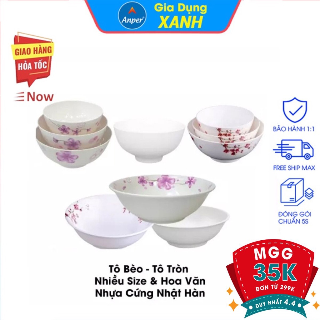 Bát tô nhựa melamine ANPER cao cấp A5 nhật hàn cứng an toàn sang trọng