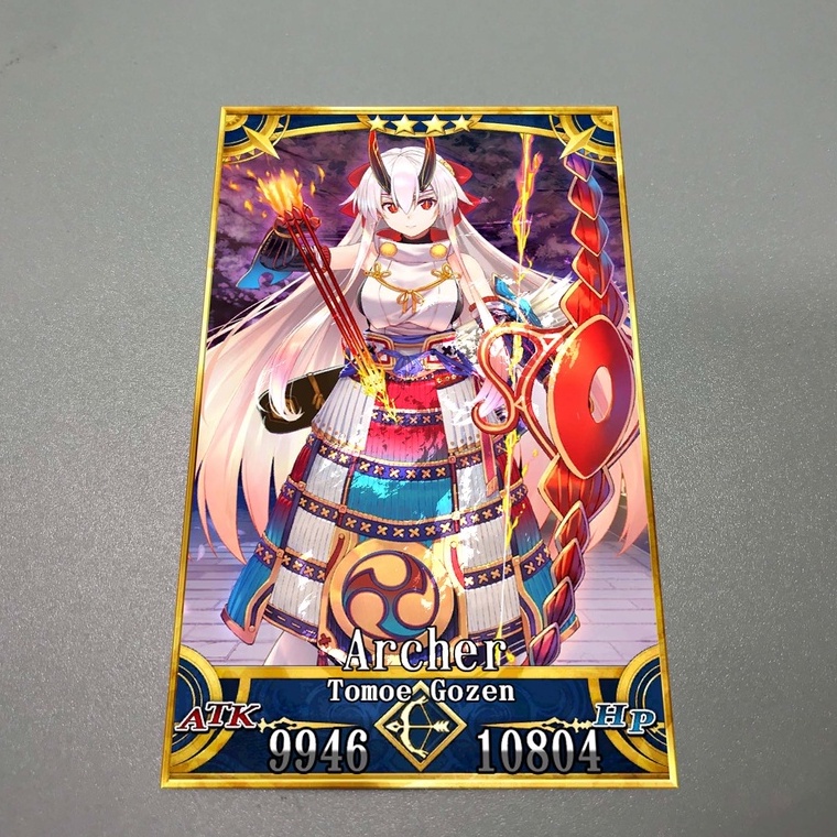 Thẻ bài custom card bánh xốp anime Fate/Grand Order FGO để sưu tầm tự chọn Tomoe Gozen