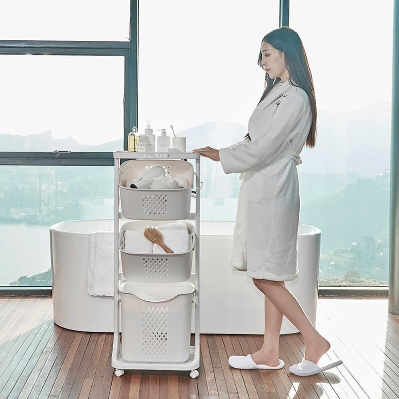 KỆ ĐỂ ĐỒ NHÀ BẾP, KỆ ĐỂ ĐỒ ĐA NĂNG 3 TẦNG BẰNG NHỰA CAO CẤP 5567